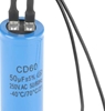 CD60 CAPACITOr WITH WIRE LEAD   50uf 250VAC