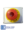 Autonics Red LED Emergency Push Button Switch Station NO/NC 110/250VAC Light 12/24VAC/DC