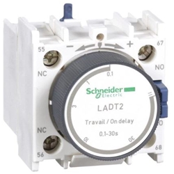 SCHNEIDER LADT2 Time delay auxiliary contact block,  1NO + 1NC, on delay 1-30s, front -