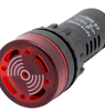 AD22-22MSD LED Pilot Red With  Magnetic Buzzer 24VAC/DC, NC