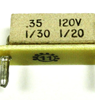 KB/KBIC DC Motor Control Plug-In Horsepower Resistor # 9835, .35 Ohms.