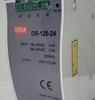EDISA CORP DR-120-24 DIN Rail Power Supply, 24V 5A 120W, Input 100-240VAC 50/60Hz