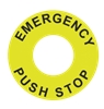 Autonics SA-NS Standard Emergency Stop Switch Nameplate, Ø60 mm, Ø25 mm Mounting Hole