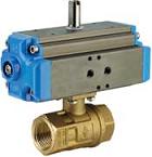 Automated Two Piece Brass Ball Valve double acting Pneumatic