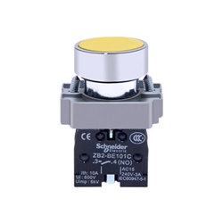 XB2BA51C Schneider Electric Actuator ZB2 Series Momentary Yellow  Push Button Switch 22mm 240V-3A, 10A, 600V 6KV