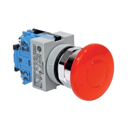 Red Plastic Emergency Push Button Switch Model AOW-411 600V 10A