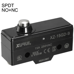 XURUI LIMIT SWITCH XZ-15GD-B NO+NC Miniature Micro Switch SPDT Short Reed Plunger Type125V-250VAC