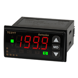 TC3YT-B4R16 Autonics Temp Control, W72 X H36 mm, on/off - proportional, 3 digit display, relay output 16A, J, K, RTD: DPt100