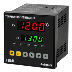 TZN4L-24S Autonics PID Temp Control, 1/4 DIN, Digital, SSR Output, 2 Alarm Outputs, 100-240 VAC
