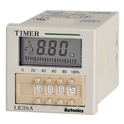 LE3SA Autonics Timer, Digital, 1/16 DIN, On-Delay, Multi-Range, DPDT, 24-240 VAC (socket required)