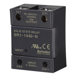 SR1-1440-N Autonics SSR, Heatsink Separated, Single phase, Input 4-30VDC, Load 48-480VAC, 40A, Zero cross