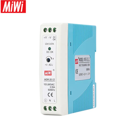 MIWI  Mean Well Siemens Schneider Power Supply Rail Din 20W, Output Voltage 12VDC 1.67Amps, Input Voltage 100-240VAC 50/60Hz