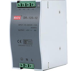 New Mean Well Replacement DR-120-12 AC to DC DIN-Rail Power Supply 12V 10A 120W