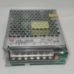 EDISA CORP LRS-100-24 Switching Power Supply, 24V 4.16A 100W, Input 100-240VAC