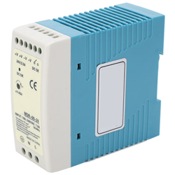EDISA CORP MDR-60-24 DIN Rail Power Supply, 24V 2.5A 60W, Input 100-240VAC