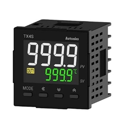 Autonics TX4S-24S LCD PID Temperature Controller, Dual Display, Sensor Input