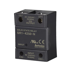 Autonics SR1-4250-N Solid State Relay,  Single-Phase Zero-Cross, 50 A, 24–240 VAC Load, 90–240 VAC Input