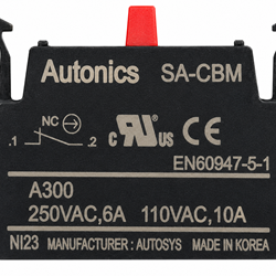 Autonics SA-CBM Modular Normally Closed (NC) Contact Block for Ø22/25 mm and Ø30 mm Control Switches