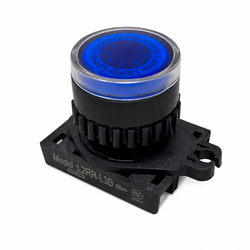 Autonics L2RR-L3B Blue LED Pilot Light Control Unit, Ø22/25 mm Panel Mount, Flat Round Extended Head
