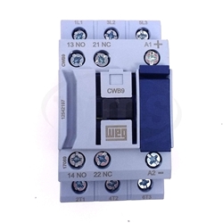 WEG CWB9-11-30D15  IEC Contactor, 3-Pole, 9A, 120VAC Coil, 1NO + 1NC Auxiliary Contacts